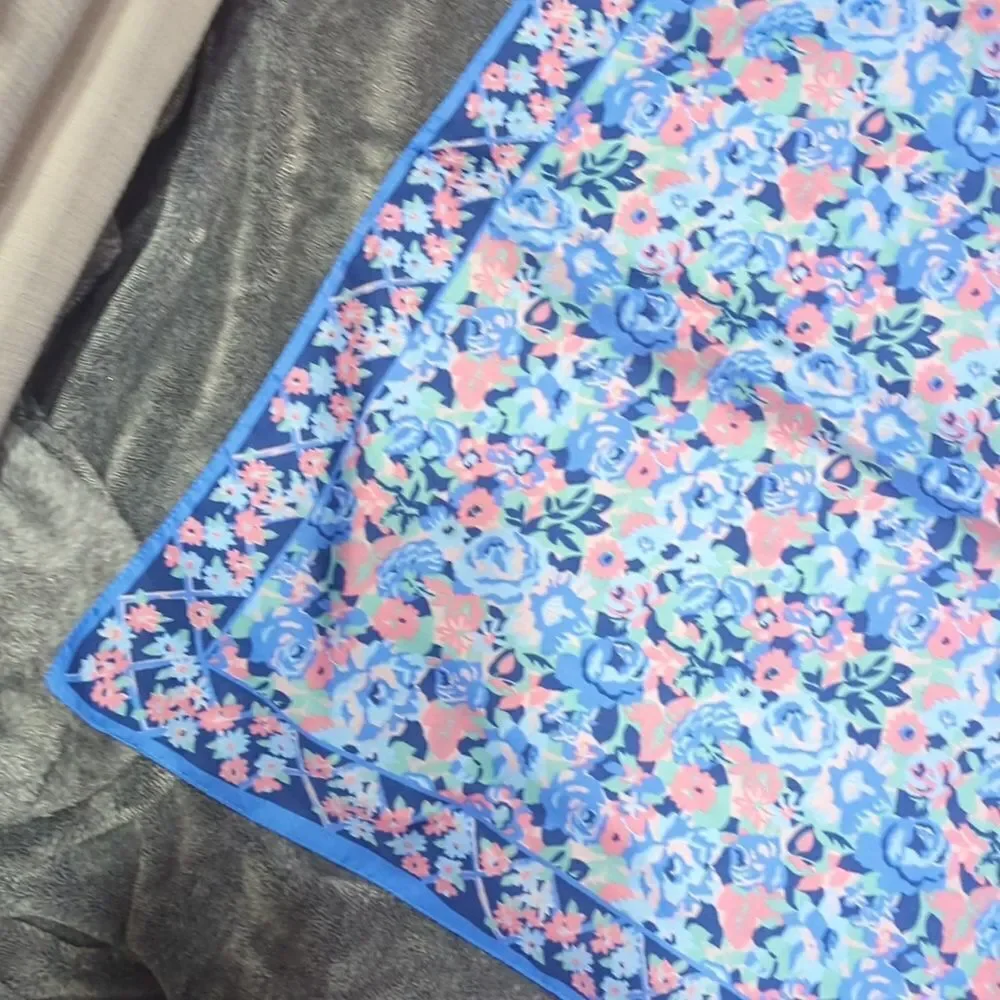 3 designer‎ luxury scarves. Gim Renoir, Capri Rose, watercolor